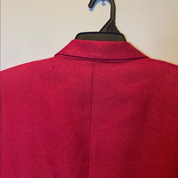 Vintage Woven Silk Blazer Doncaster Women’s 12 Pink Gold Buttons 90s Oversized - Picture 14 of 15